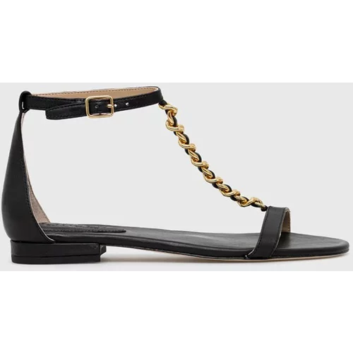Polo Ralph Lauren Usnjeni sandali 802891389005 ženski, črna barva, 802891389005