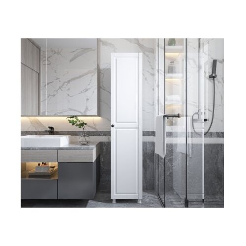 Hanah home Rb-055 matte white multi purpose cabinet Slike