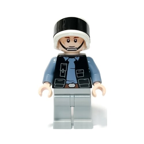 Lego Star Wars sw1285 Rebel Fleet Trooper - Male, Vest with Pockets, Black Neck, Reddish Brown Eyebrows Cene