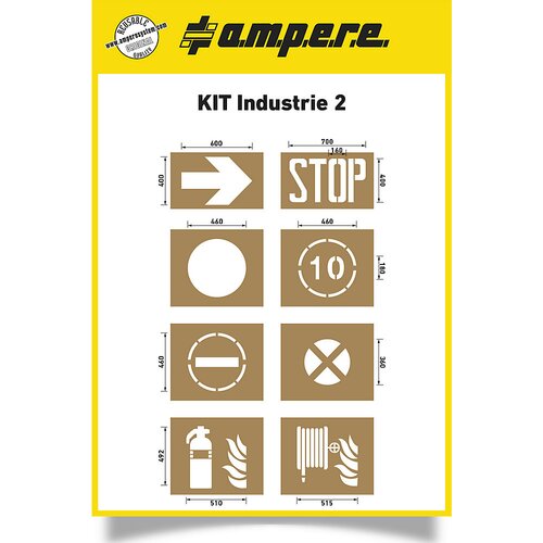 a.m.p.e.r.e Komplet šablon, industrija 2, 8 različnih šablon, karton Cene