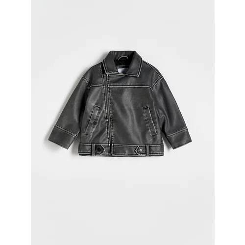 Reserved - Predimenzionirana jakna motorističkog stila - crno