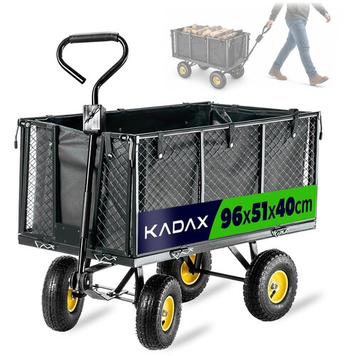 KADAX Vrtni voziček Transportna prikolica za samokolnico 450 kg s ponjavo Velika, (5000346845) Cene