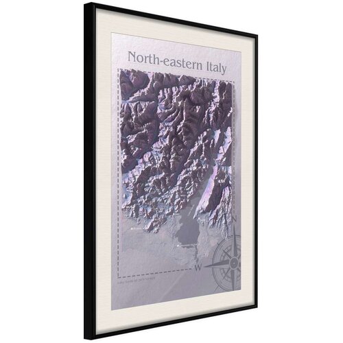  Poster - Raised Relief Map: North-Eastern Italy 40x60 Slike