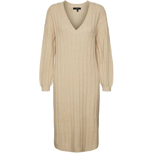 Vero Moda Pletena obleka 'Doffy' pesek
