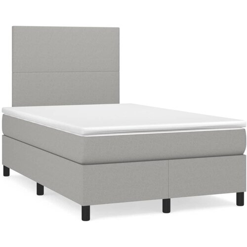 vidaXL Krevet s oprugama i madracem svjetlosivi 120x190 cm od tkanine Cijene