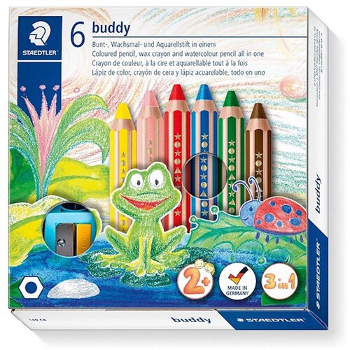 Staedtler Barvice Noris Buddy, 6 kosov, s šilčkom Cene