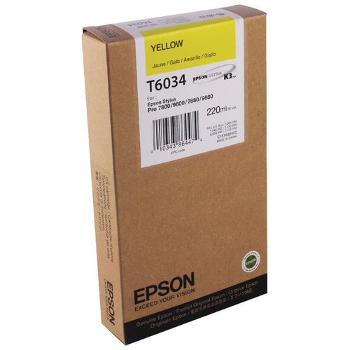Epson kartu&scaron;a T6034 (C13T603400) (rumena), original Cene