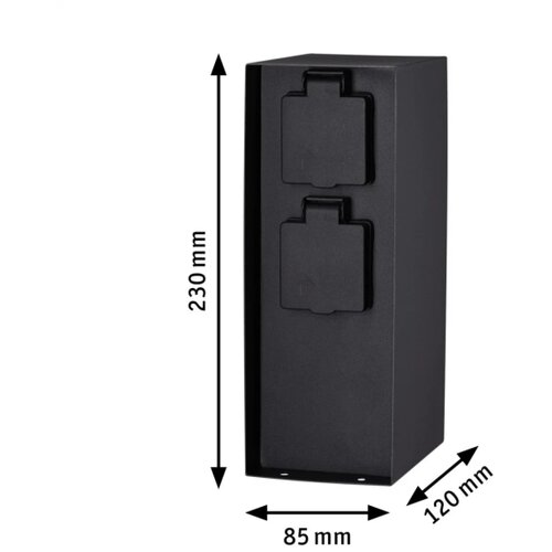 PAULMANN 94313 - Spoljni stub sa utičnicama RIO 4Z SCHUKO 230V IP44 Slike
