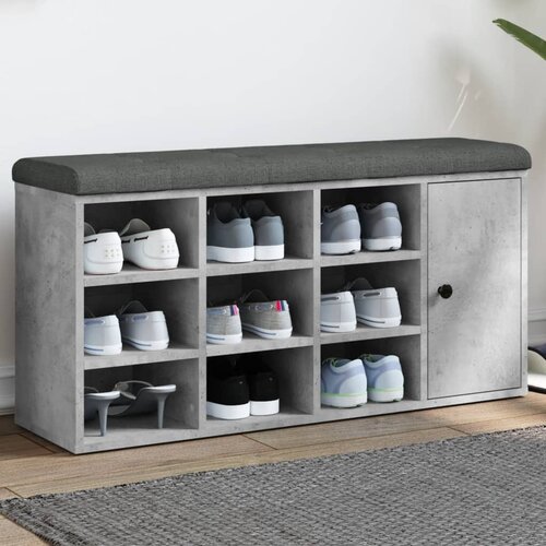  The Living Store Klop za čevlje betonsko siva 102x32x50 cm inženirski les - Klop Za Čevlje, (21448391) Cene