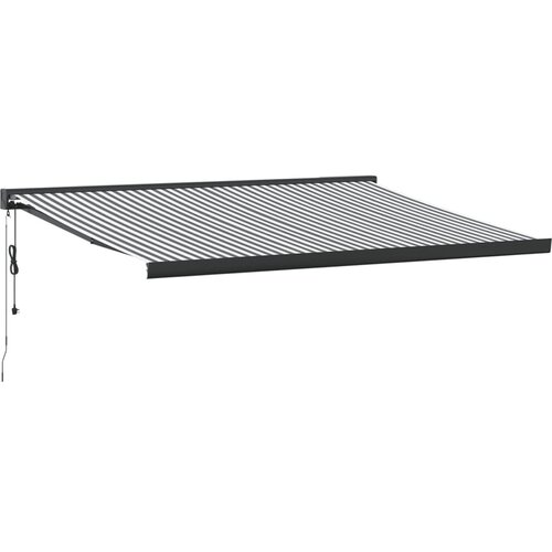 VidaXL Tenda na uvlačenje antracit-bijela 4,5x3 m tkanina i aluminij Slike