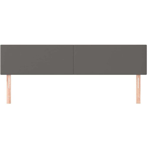  Uzglavlja 2 kom siva 90x5x78/88 cm od umjetne kože Slike