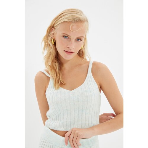 Trendyol Mint Roving Braided Sweater Top-Top Set Cene