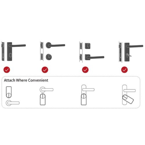  Immax NEO 07815L - Pametna elektronska brava za vrata sa numeričkom tastaturom, napajanje 4xAA + 2xAA Slike
