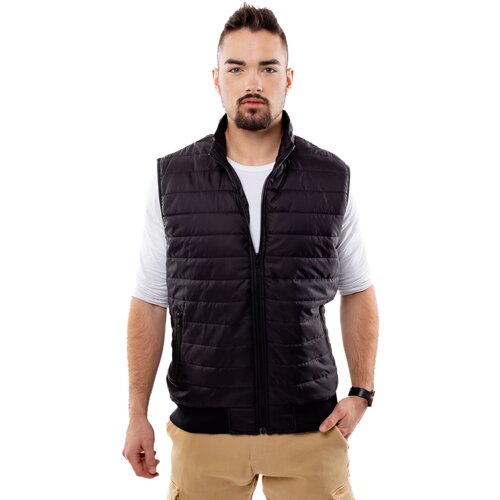 Glano Men's quilted vest - black Cijene