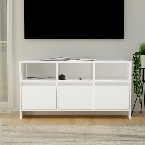 TV ormarić bijeli 102 x 37,5 x 52,5 cm od konstruiranog drva Cijene