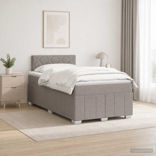  Boxspring krevet s madracem Sivosmeđa 120 x 190 cm Tkanina Cene