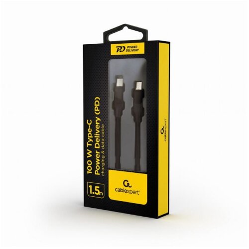  USB 2.0 kabl 100W Type-C to Type-C Power Delivery (PD) charging & data cable, 1.5 m GEMBIRD CC-USB2-CMCM100-1.5M Cene