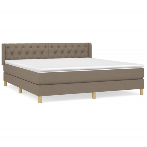 Maison Chic Box spring postelja - Vzmetna postelja z vzmetnico taupe 160x200 cm blago SL2235, (21889226) Cene