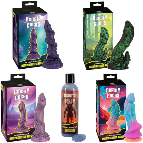 Beasty Cocks mistični set dilda i lubrikant Cijene