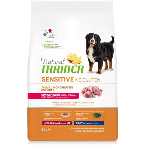 Natural Trainer Sensitive No Gluten Adult Medim/Maxi - kunec 3 kg Cene