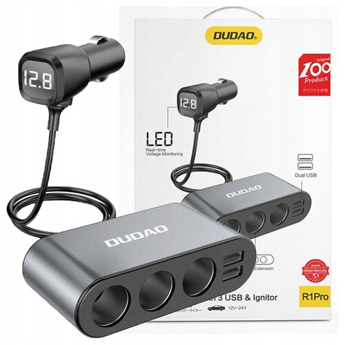 Dudao AVTOPOLNILEC 2XUSB 3X VTIČNICA ZA VŽIGALNIK ČRN, (21974888) Cene