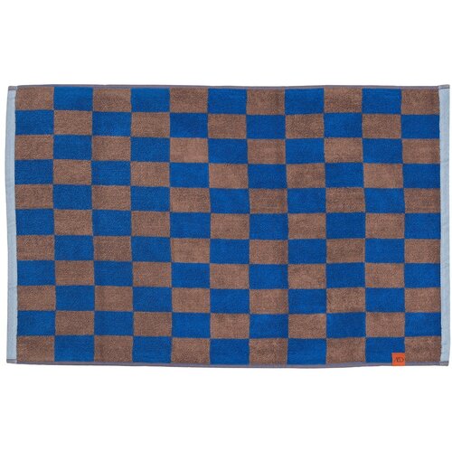 Mette Ditmer Denmark Plava/smeđa kupaonska prostirka od organskog pamuka 50x80 cm Retro – Cijene