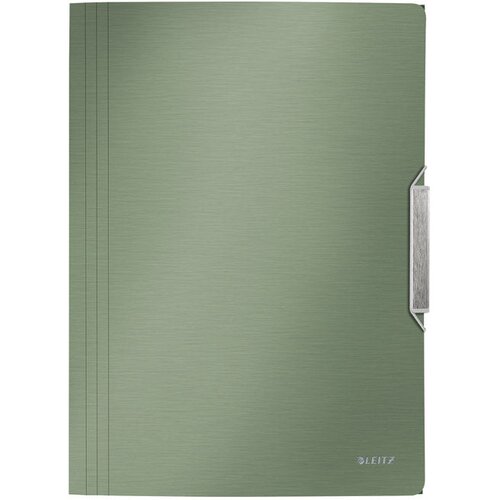  FASCIKL KLAPA S GUMICOM PP A4 STYLE LEITZ 39770053 METALIK ZELENI Cene
