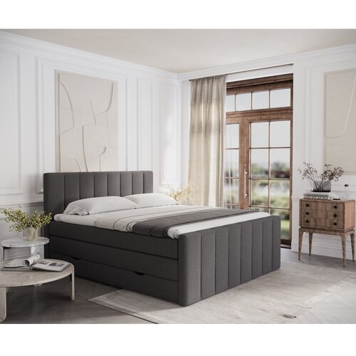 Maison de R&amp;ecirc;ve Sivi boxspring krevet s prostorom za odlaganje 180x200 cm Ruby &amp;ndash; Slike