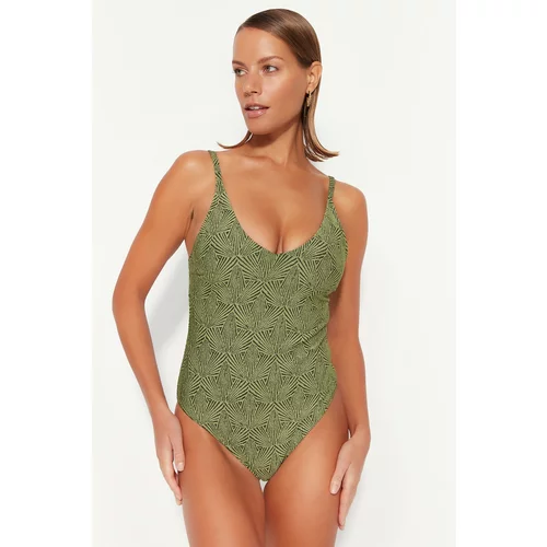 Trendyol Swimsuit - Green - Textured