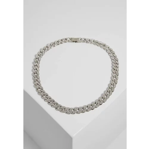 Urban Classics Heavy Necklace With Stones Silver