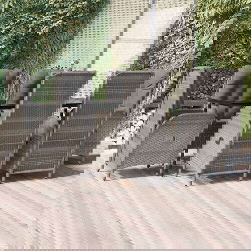  7-dijelni vrtni blagovaonski set crno-sivi od poliratana Cijene