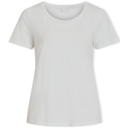 Vila Puloverji Noos Top Sus O-Neck - Optical Snow Bela Slike