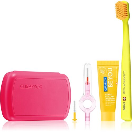 Curaprox Travel Set potovalni set za kozmetiko Magenta (za zobe, jezik in dlesni) Slike