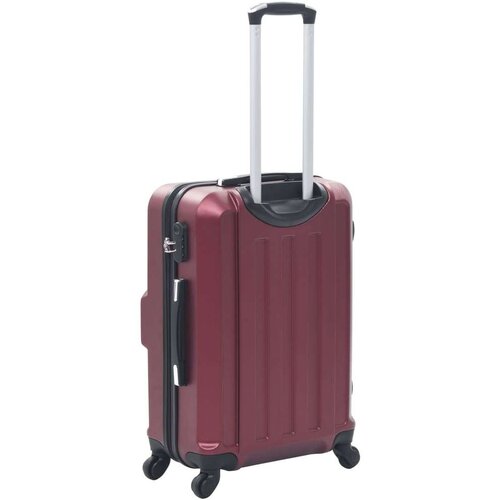 VidaXL 3-dijelni set čvrstih kovčega crvena boja vina abs Slike