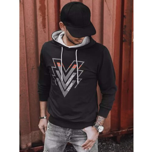 DStreet Black men&amp;#039;s sweatshirt with print BX5388 Slike