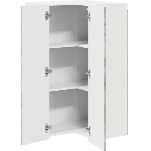  Zidni kutni ormar Lucca Betonska siva 57 x 57 x 100 cm Slike