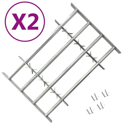 VidaXL Nastavljive okenske re&amp;scaron;etke z 2 prečkama 1000-1500 mm Slike