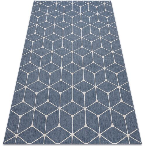 RugsX Preproge Preproga v videzu sisala FLAT 48721/591 KOCKI 120x170 cm Modra Cene