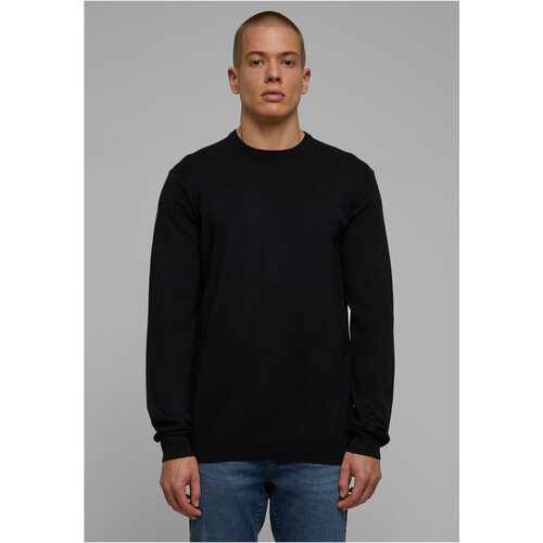 UC Men Knitted Crewneck Sweater black Slike