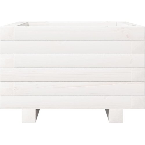  Vrtna sadilica bijela 40x40x26,5 cm od masivne borovine Slike