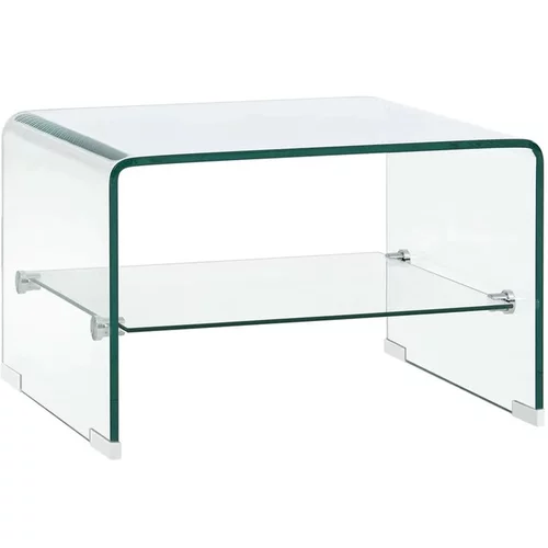  Klubska mizica prozorna 50x45x33 cm kaljeno steklo