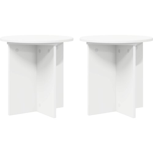  Stalak za biljke 2 pcs Bijela &amp;Oslash;40 x 40 cm Konstruirano drvo Slike