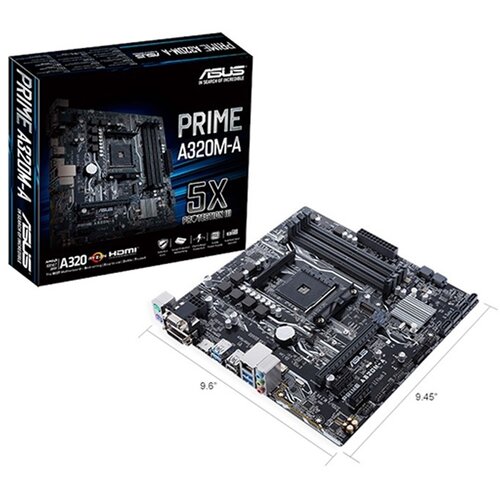 Asus MB PRIME A320M-A AMD A320;4xDDR4 VGA,DVI,HDMI;micro ATX Cijene