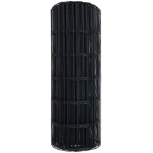 Euro ograda 0,8 x 25 m Željezo prekriveno PVC-om Siva Slike
