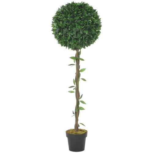 VidaXL Umjetno stablo lovora s posudom zeleno 130 cm Slike
