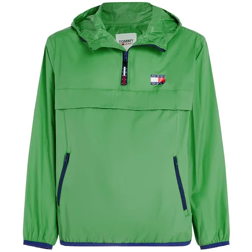 Tommy Jeans Prehodna jakna zelena / mešane barve