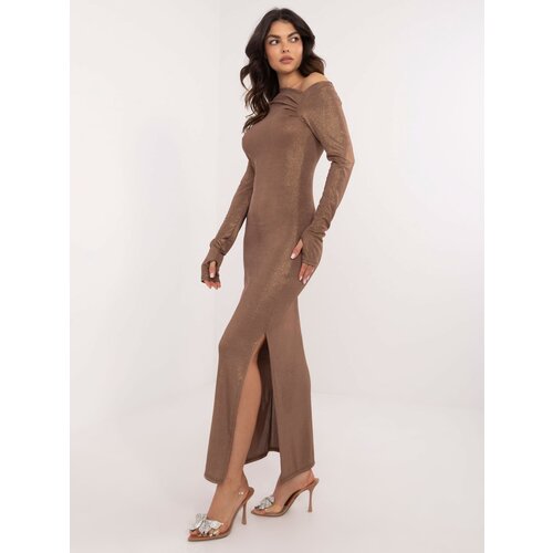 Italy Moda Dress-DHJ-SK-20093.17-brown Cene