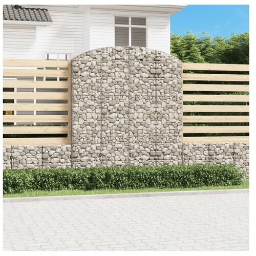 Gabionska ko&scaron;ara s lukom 200x50x220/240 cm pocinčano željezo Cijene