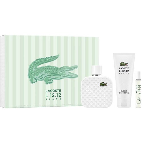 Jean Paul Gaultier Lacoste Mu&scaron;ki parfemski set L.12.12 Blanc EDT, 100ml + Gel za tu&scaron;iranje, 100ml+Mini parfem EDT, 7.5ml Cene