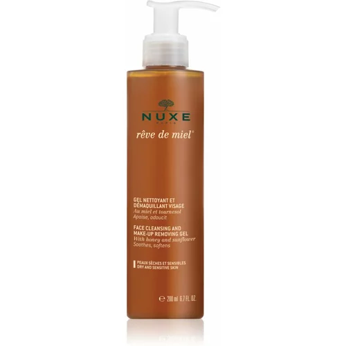 Nuxe Rêve de Miel gel za čišćenje za osjetljivu i suhu kožu lica 200 ml